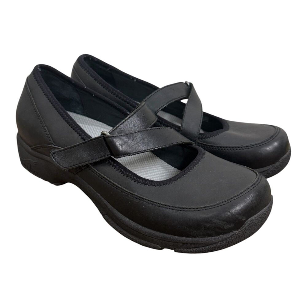 Dansko Kiki Womens Black Mary Jane Shoes Sz 41/10.5 Slip Resistant Comfort Ortho